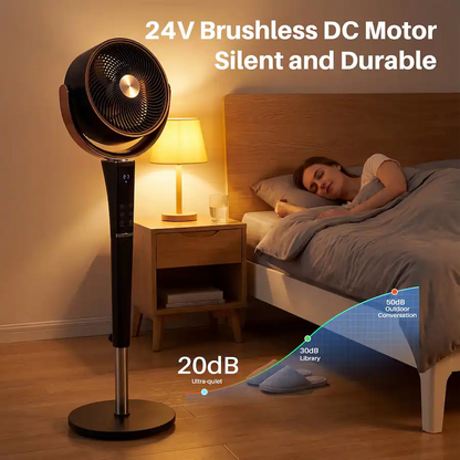 Adjustable Quiet Pedestal Fan