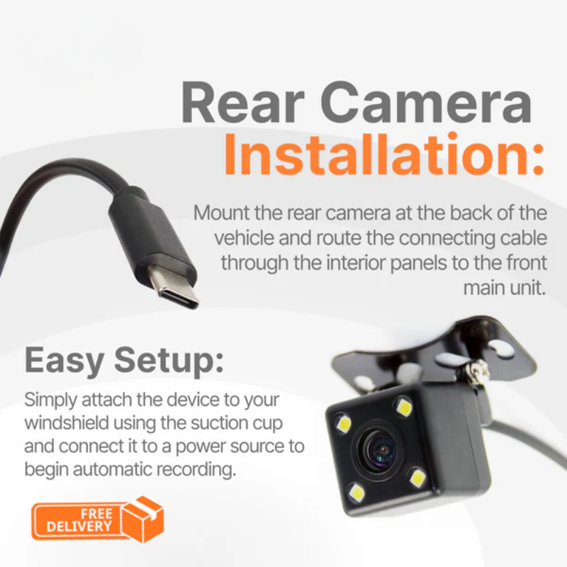 Febren 360Guard™ 4-Channel Wireless Dash Cam with GPS & IR Night Vision