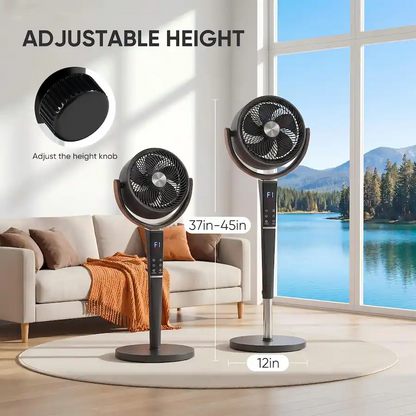 Adjustable Quiet Pedestal Fan