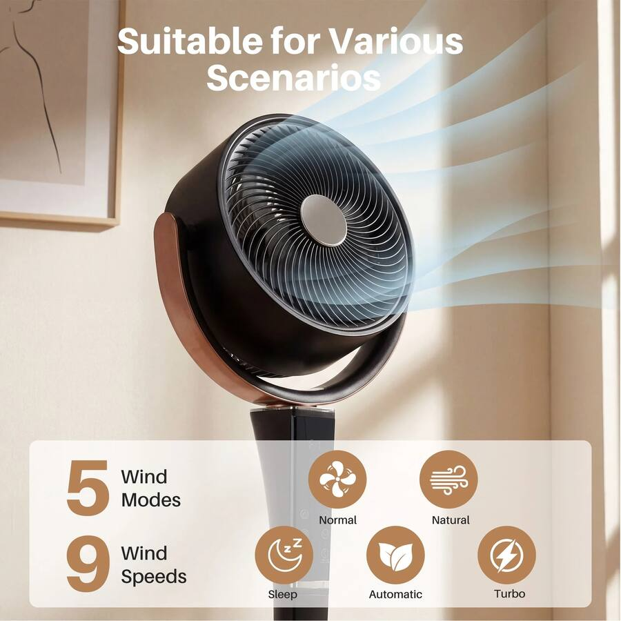 Adjustable Quiet Pedestal Fan