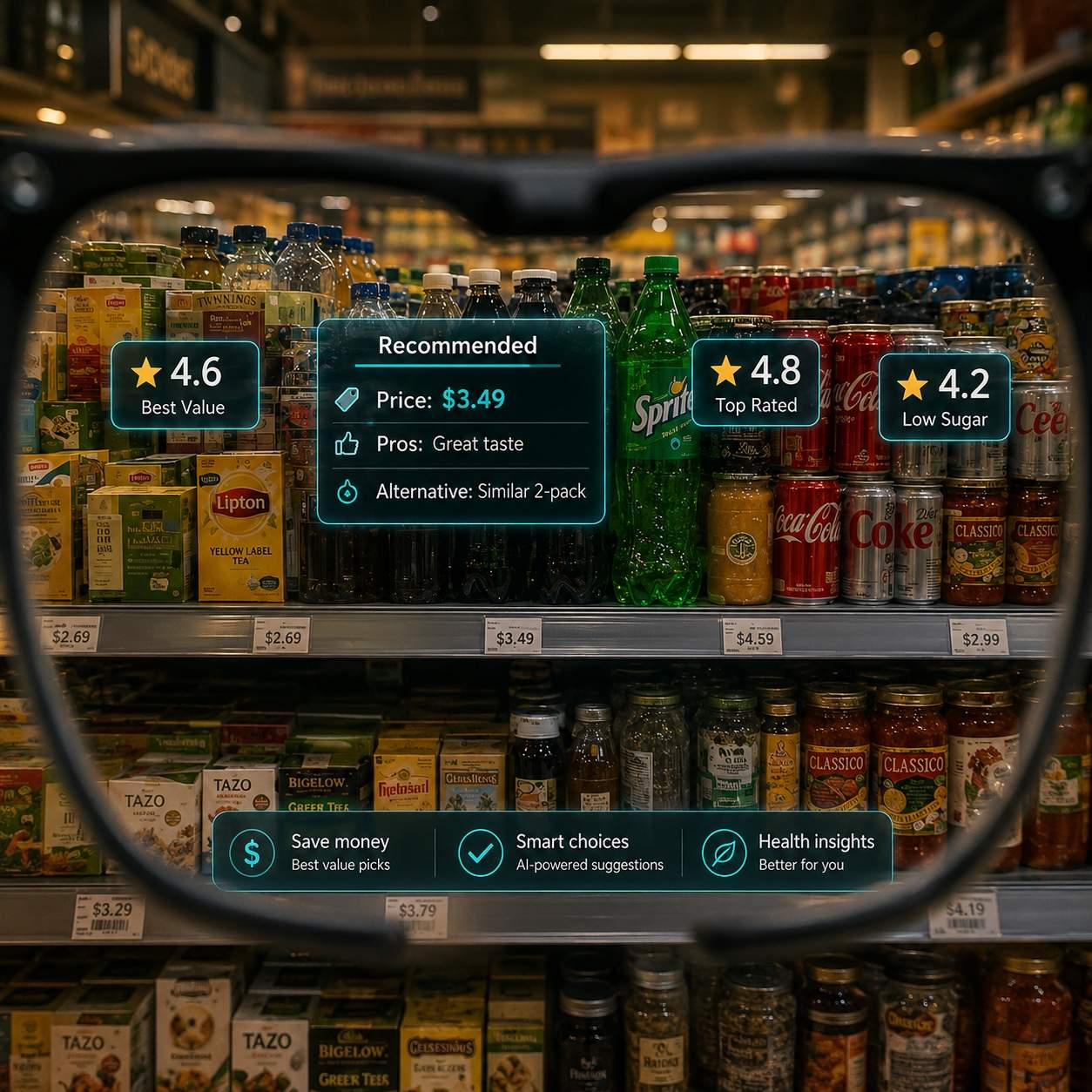 AI Smart Glasses with 8MP Camera