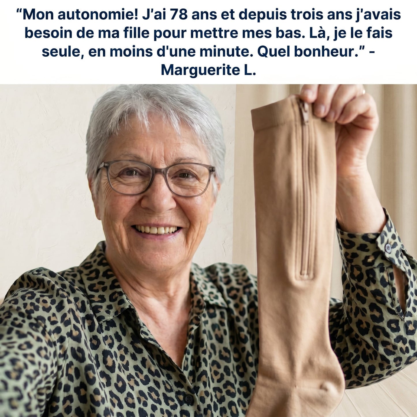 Bas de contention à zip Soveria™