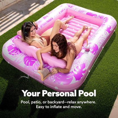 the VIRAL inflatable tanning pool lounge!