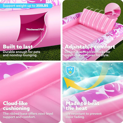 the VIRAL inflatable tanning pool lounge!